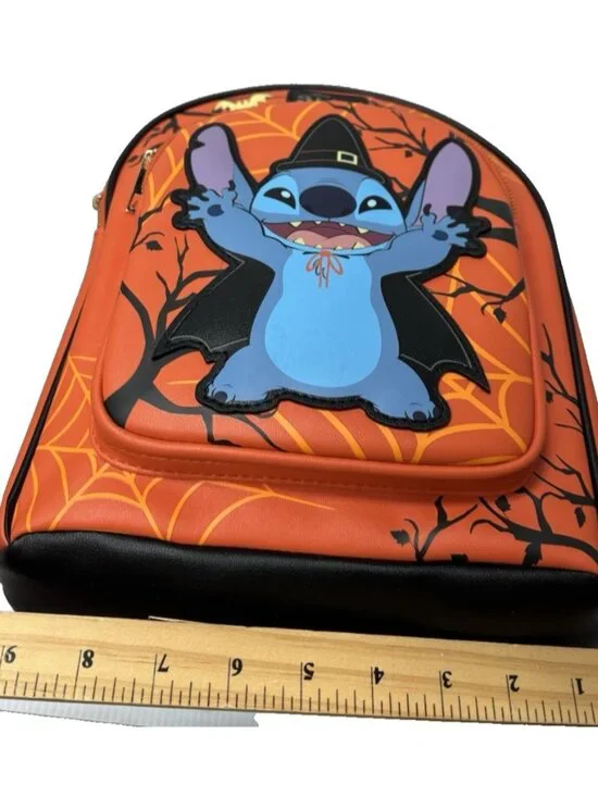 Disney Lilo & Stitch Halloween Mini Backpack Cute Spooky Trick or Treat Bag NEW - Picture 9 of 10